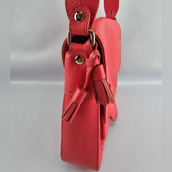 Kate Spade New York Nature Pink Leather Flap Shoulder Bag Purse - Picture 6 of 12